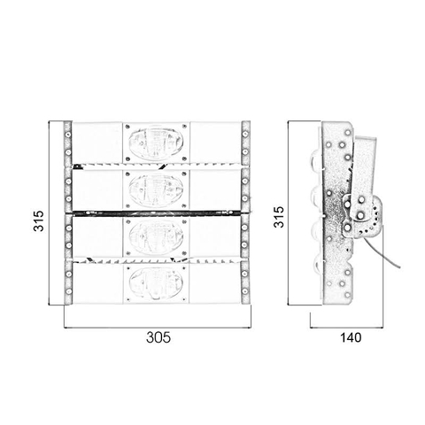 Đèn pha module COB Oem Philips - 200W (4*50w)
