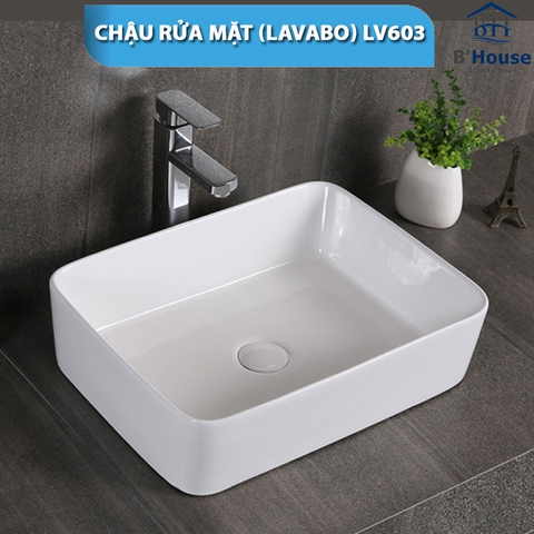 Chậu rửa mặt dương bàn (Lavabo) LV 603