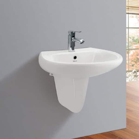 Lavabo chậu rửa mặt Viglacera VTL2 treo tường chân ngắn