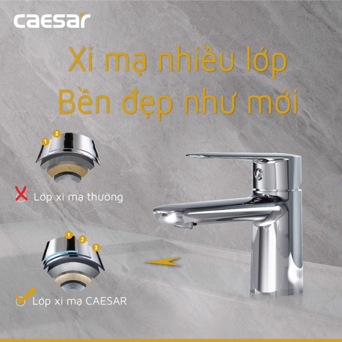 Vòi lavabo chậu rửa mặt Caesar B075C nước lạnh