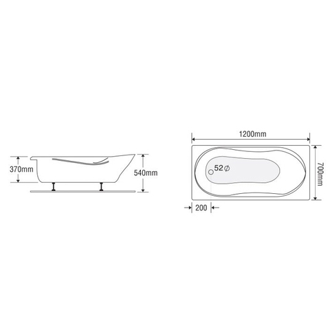 Bồn tắm dài Euroca EU1-1270