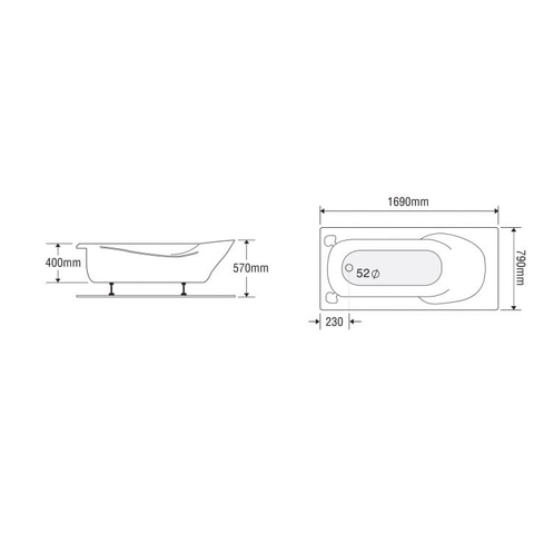 Bồn tắm dài Euroca EU5-1780