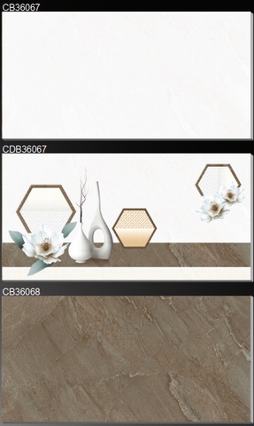 Gạch ốp tường Ceramic Bóng: C10-CB36067, C10-CDB36067, C10-CB36068