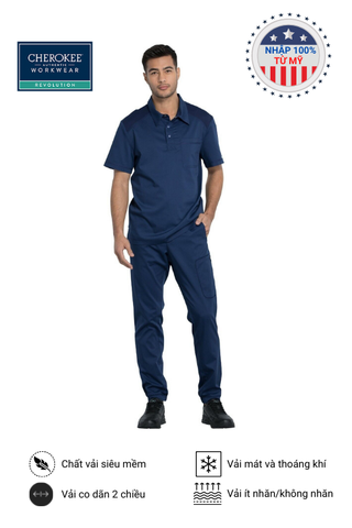 Scrubs Cherokee Workwear Revolution Polo Nam nhập 100% từ Mỹ