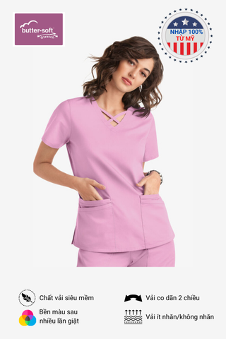 Scrubs UA Butter-Soft STRETCH Crisscross Nữ Nhập 100% từ Mỹ