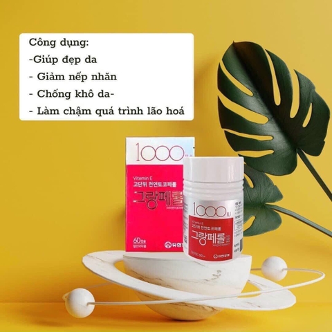 Viên uống bổ sung vitamin e hiệu thuốc yuhan 60 viên (80ea)