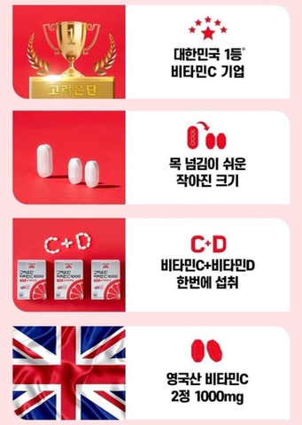 Viên uống VITAMIN C EUNDAN 1000 Hàn Quốc