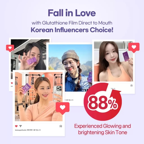 Tem ngậm trắng da Glutathion BOTO hộp 30 miếng (100ea)