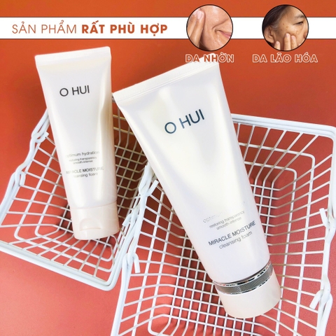 Set sữa rửa mặt ohui hồng 36kw (28ea) tăng 3%