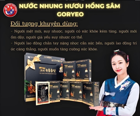 Nước hồng sâm lộc Nhung Hươu Goryeo(10ae)