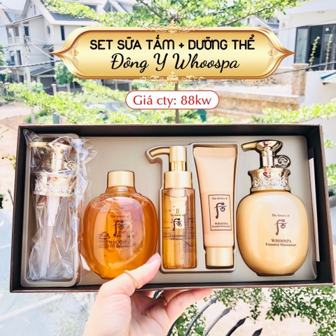 set sữa tắm dưỡng thể body whoo 88kw (8ea)