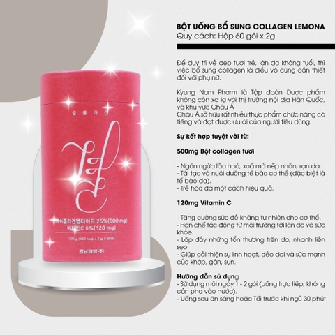 Bột Collagen Kyungnam 60 gói x 2g (36ea)