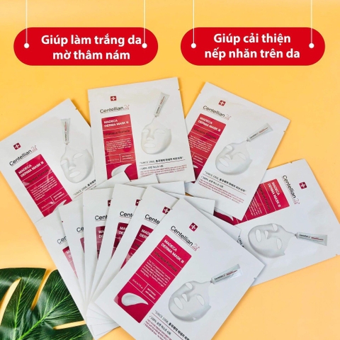 Mặt nạ dưỡng trắng CENTELLIAN 24+ tập đoàn dược Dongkook hộp 10 miếng (40ea)
