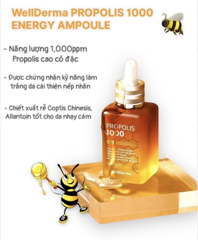 Tinh chất lọc ong Propolis 1000 Wellderma 50ml (100ea)