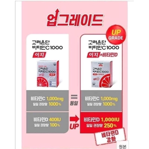 Viên uống VITAMIN C EUNDAN 1000 Hàn Quốc