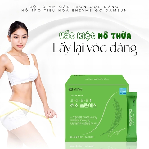 Bột giảm cân thon gọn dáng hỗ trợ tiêu hoá Enzyme Goidameun 60 gói