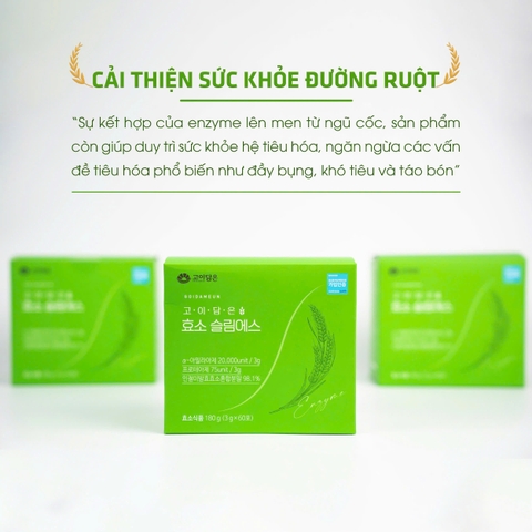 Bột giảm cân thon gọn dáng hỗ trợ tiêu hoá Enzyme Goidameun 60 gói