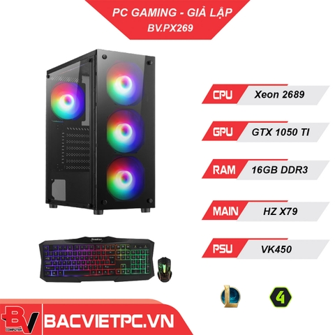 PC GIẢ LẬP NOX XEON E5 2689V1 | RAM 16GB | GTX 1050TI | SSD240