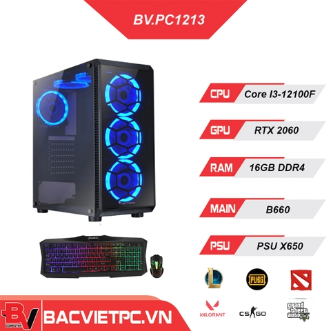 PC GAMING - ĐỒ HỌA INTEL I3-12100F | RAM 16GB | RTX 2060 | SSD240GB