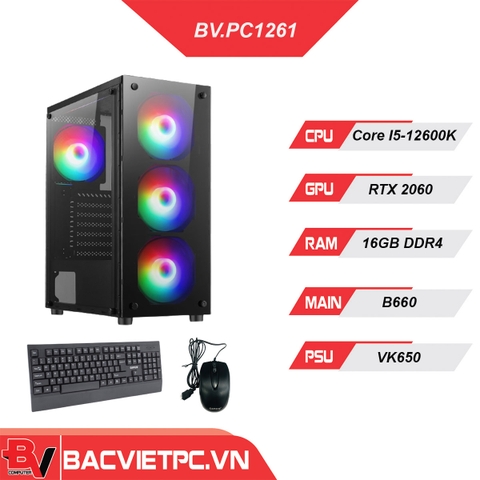 PC GAMING - ĐỒ HỌA INTEL I5-12600K | RAM 16GB | RTX 2060 | NVME 256GB