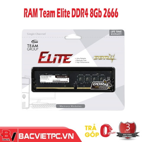RAM PC TEAMGROUP ELITE (TED48G2666C1902) 8GB (1x8GB) DDR4 2666MHz
