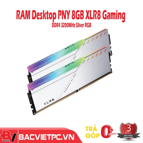 RAM Desktop PNY 8GB XLR8 Gaming DDR4 3200MHz Silver RGB