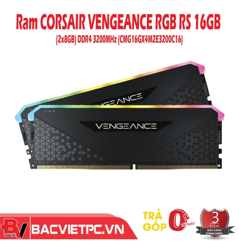 Ram Desktop Corsair Vengeance RS RGB (CMG16GX4M2E3200C16) 16GB (2x8GB) DDR4 3200MHz