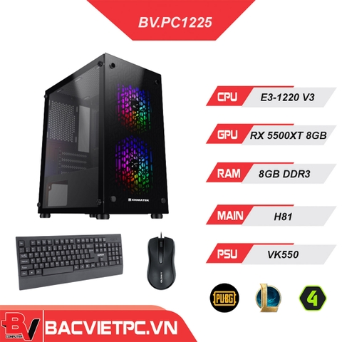 PC GAMING INTEL XEON 1220V3 | RAM 8GB | RX 5500XT 8GB | SSD 240GB