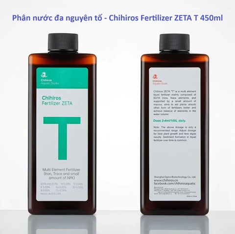 Chihiros Fertilizer ZETA T 450ml (Phân nước đa nguyên tố)