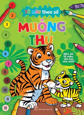 Tô Màu Theo Số - Muông Thú - Đếm Số, Tô Màu, Vừa Học Vừa Chơi