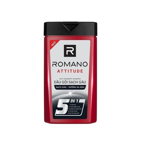Dầu gội sạch gàu Romano Attitude 5 in 1, hương nước hoa, chai (180g).