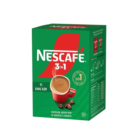 Cà phê Nescafe 3in1-vị rang đậm, hộp (288g/18gói*16g).