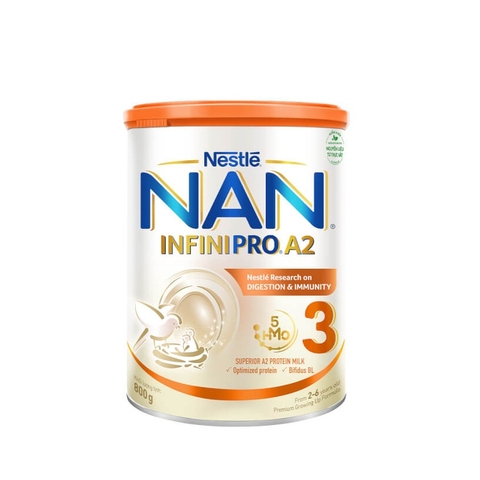 Sữa Nan InfiniPro A2, số 3 (2-6 tuổi)-Thụy Sĩ, hộp (800g).