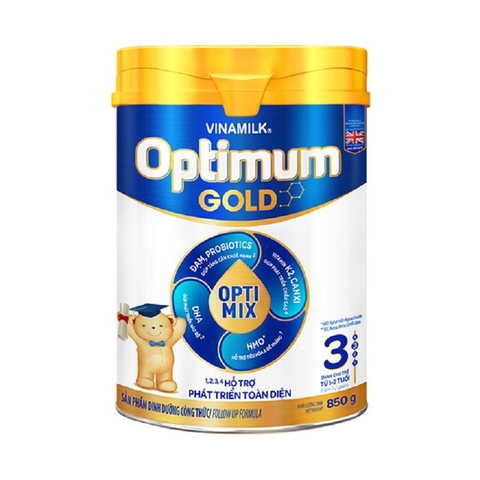 Sữa bột Optimum Gold 3-Vinamilk, 1-2 tuổi (850g).