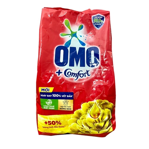 Bột giặt Omo+Comfort-tinh dầu thơm nồng nàn, túi (5.3kg),