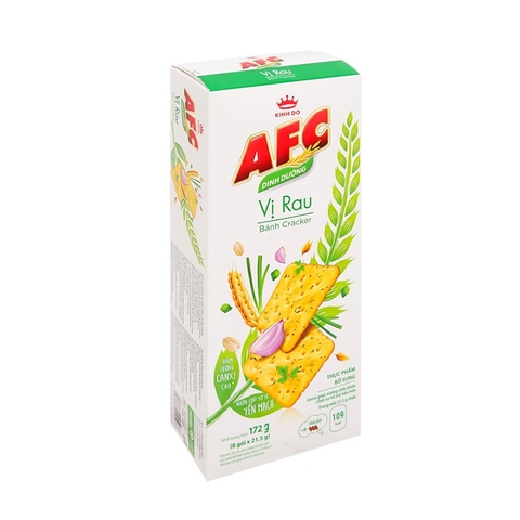 Bánh AFC dinh dưỡng, vị rau-Kinh Đô, hộp (172g).