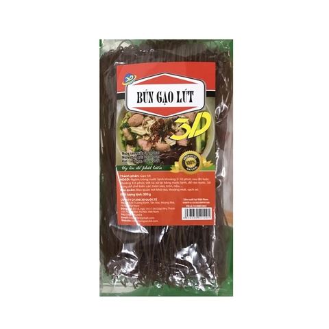 Bún gạo lứt 3D, túi (300g).