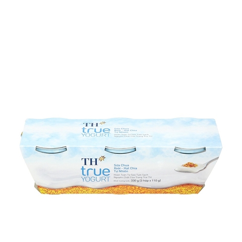 Sữa chua xoài-hạt chia TH, lốc (110g*3hộp).