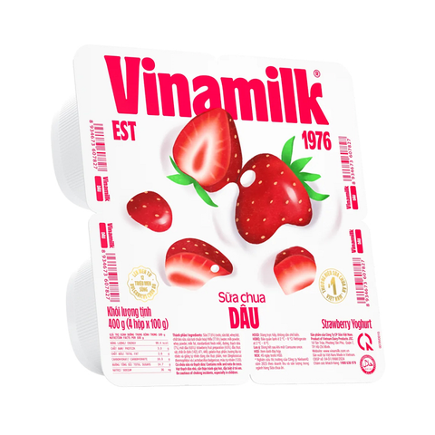 Sữa chua vị dâu-Vinamilk (100g*4hộp),