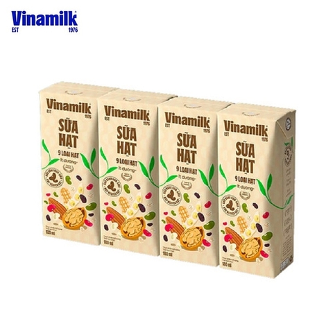 Sữa hạt 9 loại hạt, ít đường-Vinamilk (4*180ml).