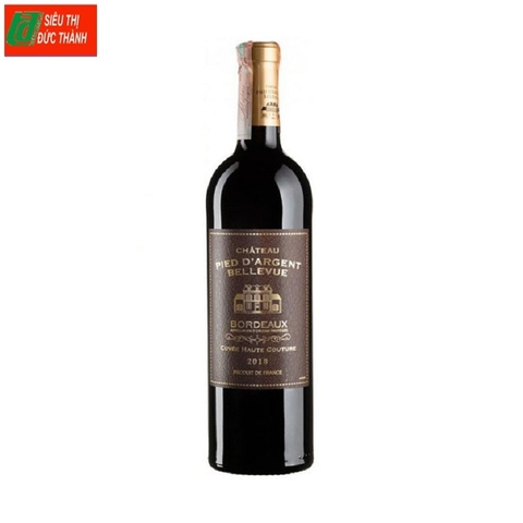 Rượu vang Chateau Pied D'argent Bellevue Bordeaux 2018-Pháp, chai (750ml, 14%),