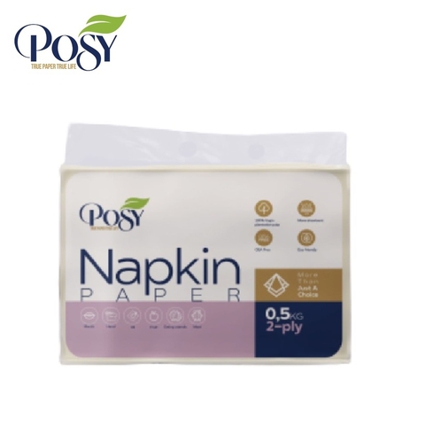 Giấy ăn Posy (240*240mm/0.5kg, 2lớp),