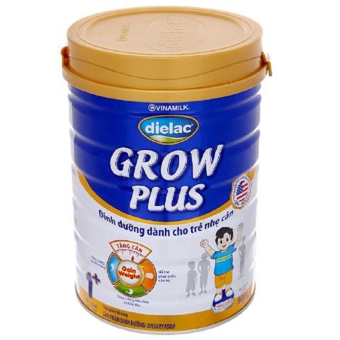 Sữa bột Dielac Grow Plus 1+, Vinamilk-dành cho trẻ nhẹ cân, từ 1-2 tuổi (900g).