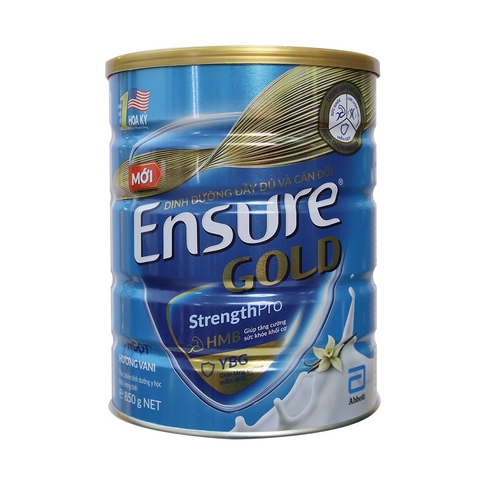 Sữa bột Ensure Gold, hương vani-ít ngọt (800g),