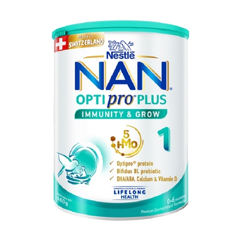 Sữa Nan Optipro Plus số 1-Thụy Sĩ, 0-6 tháng (400g).