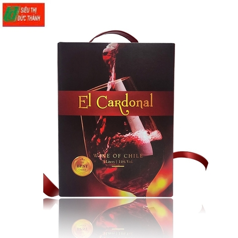 Rượu vang El Cardonal-Chile, bịch (3lít, 14%).