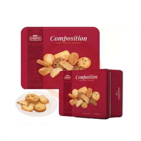 Bánh quy Lambertz Composition Biscuits-Đức, hộp thiếc (450g),