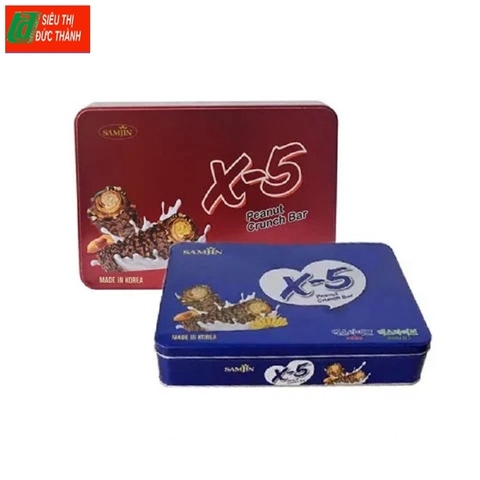 Bánh X5 đậu phộng tổng hợp, Samjin-Hàn Quốc, hộp thiếc (418g).