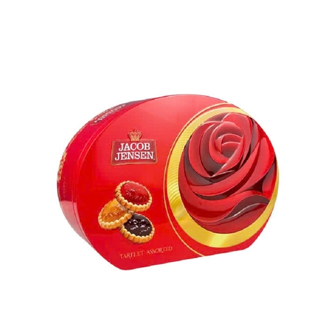 Bánh quy thập cẩm Tarlet Assorte, Jacob Jensen-Malaysia, hộp sắt oval (180g),