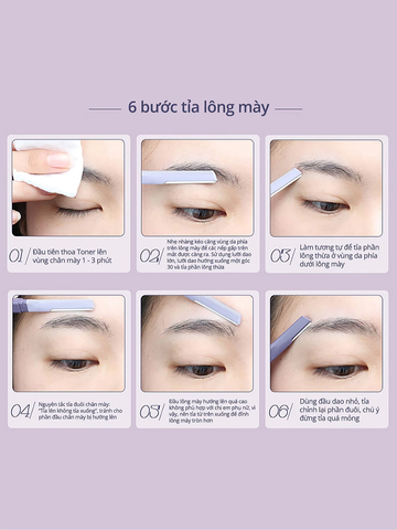 Bộ 2 Dao Cạo Lông Mày Amortals Hai Đầu Tiện Dụng, Dao Tỉa Lông Mày Cạo Râu Tiện Lợi